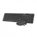 Teclado e Rato Natec Stingray Preto QWERTY Qwerty US