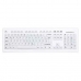 Clavier Cherry AK-C8100F-UVS-W USB Blanc Espagnol Qwerty