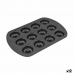 Bageform Quttin Sort Kulstofstål Donuts 26,5 x 18 x 2 cm (12 enheder)