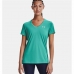 Damen Kurzarm-T-Shirt Under Armour Tech SSV Solid Aquamarin