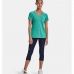 Damen Kurzarm-T-Shirt Under Armour Tech SSV Solid Aquamarin