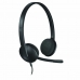 Hodetelefoner med Mikrofon Logitech 981-000475           USB 1,8 m Svart