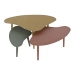 Set of 3 tables DKD Home Decor Monivärinen 100 x 60 x 41 cm