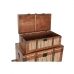 Lot de paniers Home ESPRIT Marron Multicouleur Bois Toile Colonial 81 x 49 x 45 cm