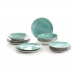 Set de Veselă Quid Montreal Turquoise Ceramică 18 Piese