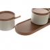 Azucarero DKD Home Decor Marrón Beige Madera de caucho 29 x 10 x 7 cm