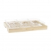 Snack tray DKD Home Decor Natural Bamboo Crystal 280 ml 32 x 21 x 6 cm