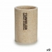 Zahnbürstenhalter Tumbler Beige Harz 7,5 x 10,5 x 7,5 cm (12 Stück)