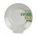 Dziļais šķīvis Organic Balts Zaļš Ø 20,6 cm Porcelāns (10 gb.)