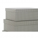 Set Složivih Kutija za Pospremanje DKD Home Decor Miš Siva Bijela Karton (43,5 x 33,5 x 15,5 cm)