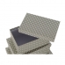 Set di Scatole per Sistemare Impilabili DKD Home Decor Pois Grigio Bianco Cartone (43,5 x 33,5 x 15,5 cm)