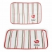 Placemat Bon Appetit Wit Rood 33 x 0,3 x 48 cm (12 Stuks)