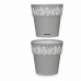 Vaso Autoirrigável Stefanplast Gaia Cinzento 15 x 15 x 15 cm Branco Plástico (12 Unidades)