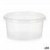 Cutie rotundă pentru prânz cu capac Transparent polipropilenă 500 ml 12,5 x 6,2 x 12,5 cm (24 Unități)