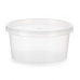 Ronde Lunchtrommel met Deksel Transparant Polypropyleen 500 ml 12,5 x 6,2 x 12,5 cm (24 Stuks)