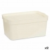 Caja de Almacenaje con Tapa Crema Plástico 7,5 L 21,5 x 14,5 x 32 cm (12 Unidades)