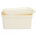 Cutie de depozitare cu capac Kipit TP594-4 Crem Plastic 7,5 L 21,5 x 14,5 x 32 cm (12 Unități)