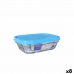 Rectangular Lunchbox with Lid Duralex Freshbox 400 ml Blue (8 Units)