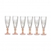 Champagne glass Vivalto Exotic Salmon Crystal 170 ml (6 Units)