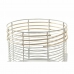 Set de ghivece DKD Home Decor Alb Natural Metal Ratan Pătrat 25 x 25 x 32 cm (2 Unități)