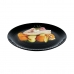 Assiette plate Luminarc Pampille Noir verre (25 cm) (24 Unités)