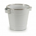 Vaso Secchio Bianco Argentato Zinco 19,5 x 14,5 x 16,5 cm (24 Unità)