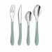 Conjunto de Talheres Amefa Bistro Verde Metal 24 Peças