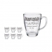 Mug Market Transparent Glass (320 ml) (6 Units)