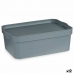 Opbergbak met Deksel Grijs Plastic 6 L (21,5 x 11 x 32 cm) (12 Stuks)