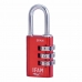 Serrure à combinaison IFAM Combi30 Aluminium Rouge