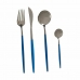 Set de Cubiertos Kinvara BST-CT022 Azul Plateado Acero Inoxidable (12 Unidades)