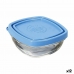 Vierkante Lunchtrommel met Deksel Duralex FreshBox Blauw 150 ml 9 x 9 x 4 cm (12 Stuks)