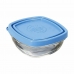 Viereckige Lunchbox mit Deckel Duralex FreshBox Blau 150 ml 9 x 9 x 4 cm (12 Stück)