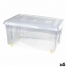 Caixa de Armazenamento com Rodas Transparente 45 L 59 x 39 x 29,5 cm Com tampa (6 Unidades)