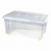 Caixa de Armazenamento com Rodas Transparente 45 L 59 x 39 x 29,5 cm Com tampa (6 Unidades)