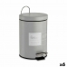 Pedal bin Beauty Products White Grey Steel Plastic 3 L (6 Units)