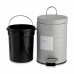 Pedal bin Beauty Products White Grey Steel Plastic 3 L (6 Units)