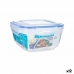 Hermetische Lunchtrommel Vierkant Transparant Polypropyleen 1,5 L 17 x 10 x 17 cm (12 Stuks)