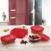 Porta pranzo Ermetico Luminarc Pure Box Rosso 16 x 11 cm 820 ml Vetro (6 Unità)