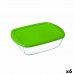 Правоъгълна Кутия за Обяд с Капак Pyrex Cook & Store Зелен 1,1 L 23 x 15 x 7 cm Силикон Cтъкло (6 броя)