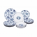 Assietes Santa Clara Noia 18 Pièces Porcelaine Ronde (2 Unités)