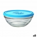 Cutie rotundă pentru prânz cu capac Duralex FreshBox Albastru 970 ml ø 17 x 7 cm (8 Unități)