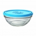 Cutie rotundă pentru prânz cu capac Duralex FreshBox Albastru 970 ml ø 17 x 7 cm (8 Unități)