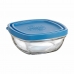 Panier-repas carré avec couvercle Duralex FreshBox Bleu 300 ml 11 x 11 x 5 cm (12 Unités)