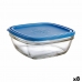 Porta Pranzo Quadrato con Coperchio Duralex FreshBox Azzurro 2 L 20 x 20 x 8 cm (8 Unità)