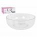 Salatieră LAV CP112-1 Transparent Geam 23 x 23 x 10 cm (4 Unități) (2600 cc) (ø 23 x 9,4 cm)