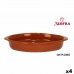 Recipiente de Cozinha Azofra Barro cozido Oval 44 x 26 x 7 cm (4 Unidades)