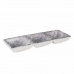 Tablett für Snacks La Mediterránea Stonehenge 3 Fächer 26 x 8,5 x 3,3 cm (24 Stück)