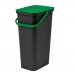 Кошче за Рециклирани Отпадъци Tontarelli Moda 24 L Черен Зелен (6 броя)