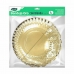 Snack tray Algon Golden Circular 30 x 30 x 1,5 cm (48 Units)